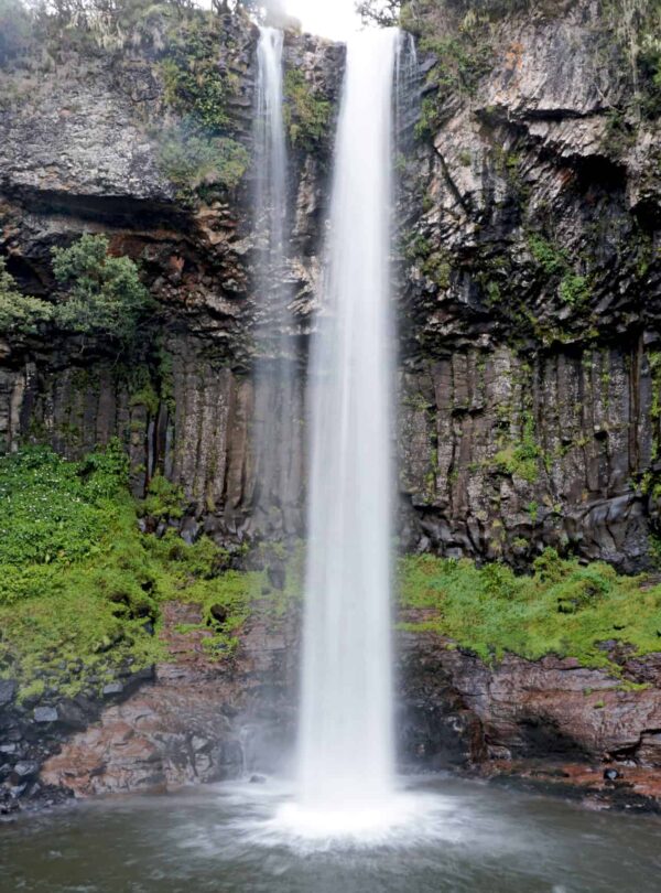 Chania Waterfalls in the Aberdare National Park of Kenya